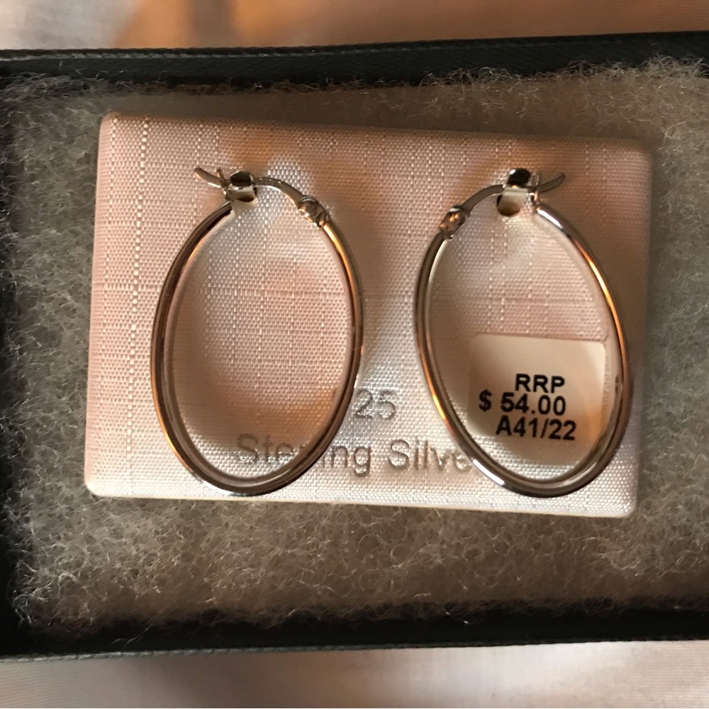 New sterling silver hoops